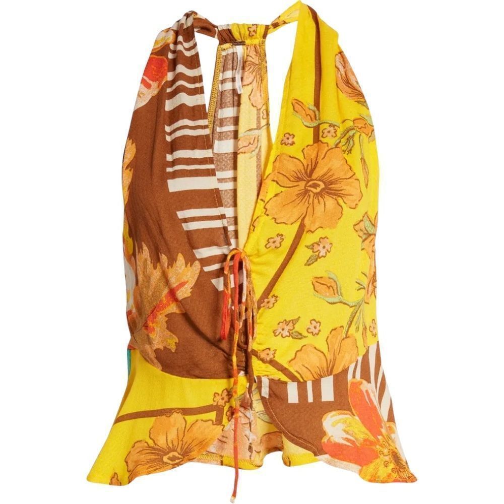 NWT Free People Hot Tropics Tank Mango Combo Large